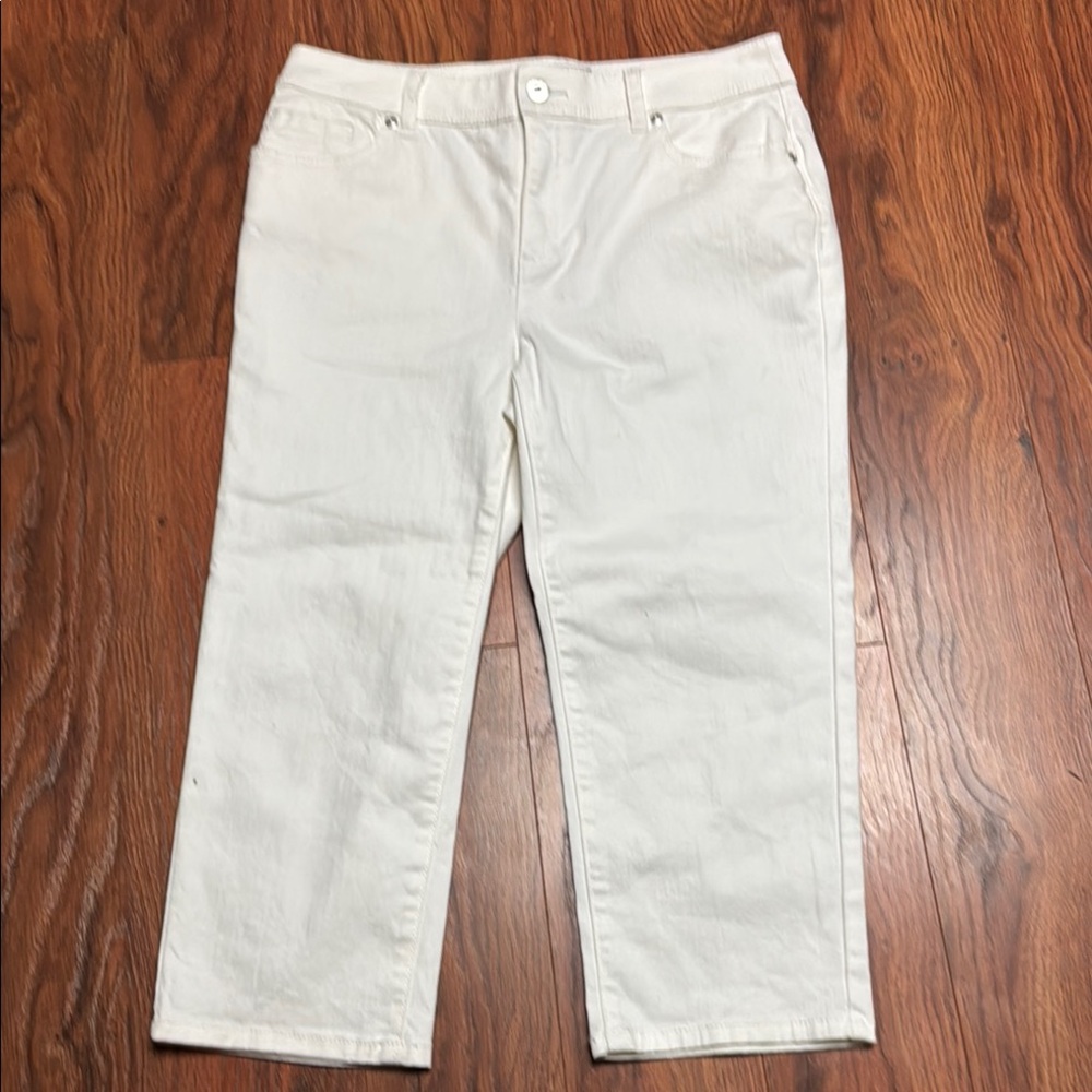Chico's Cream Capri Pants Sz 0.5